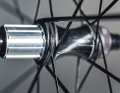 Laced up: The carbon spokes wrap around the hub body of the Partington R-Series.