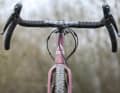 Wide handlebars improve control off-road.