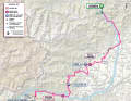 La 20e étape sur la carte