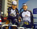 Les deux Suisses Alex Zülle et Laurent Dufaux portant le maillot Festina.