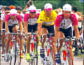 Udo Bölts était la plupart du temps en tête du peloton en tant qu'aide infatigable.