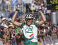 Première victoire d'étape sur le Tour d'un grand sprinter : Thor Hushovd s'est imposé devant Christophe Mengin à Bourg-en-Bresse en 2002.