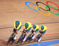 In der Mannschaftsverfolgung holt Plapp mit seinen Teamkollegen Olympia-Bronze