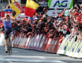 Remco Evenepoel during his victory at Liège-Bastogne-Liège