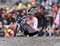 Auf dem Weg zum WM-Titel: Die spätere Weltmeisterin Fem van Empel bei der Cyclocross-WM 2023 in Hoogerheide, 4. Februar 2023