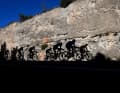 Dark shadows: The peloton on stage 4 of the Volta a la Comunitat Valenciana, 4 February 2023