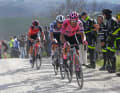 Local hero Alberto Bettiol launched the decisive attack in the longest gravel sector