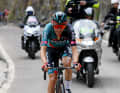 Lennard Kämna attacks around six kilometres before the finish