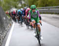 Striking: Pellizzari rode strongly in 2023 on the ? stage of the Tour of the Alps, came third on the day and became the focus of Team Bora