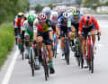 Initially, an 18-rider breakaway group formed on the way to the Simplon Pass, later joined by a second group. A total of 29 riders started the climb.