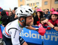 It was dry at the start in Seregno today, as it was for the entire stage. This also made Mark Cavendish smile. The sprinter turned 38 years old today.