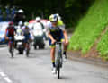 Le coureur de 25 ans faisait partie d'une échappée et a attaqué à partir d'un trio restant dans la dernière montée.