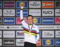 Antonia Niedermaier, first a ski mountaineer, wins gold in the U23 time trial.