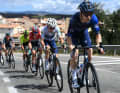 A large breakaway group with more than 30 riders dominates the stage