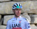 Tadej Pogacar in his Slovenian champion jersey