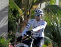 The Belgian Tim Wellens artistically on his bike in his new kit.