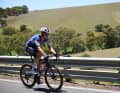 Pedersen tried it on his own on the first crossing of Willunga Hill, but was caught just before the climb