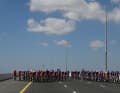 Sur le circuit de Dubaï, il ne s'est pas passé grand-chose au début, le peloton est resté longtemps groupé.