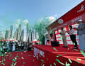 Une pluie de confettis : Lorena Wiebes prend également la tête du classement par points grâce à sa victoire lors de la 1ère étape de l'UAE Tour féminin, 8 février 2024