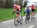 A trio dominated large parts of stage 1. Jonas Rutsch, Mathieu Burgaudeau and Stefan Bissegger were at the front for more than 100 kilometres.