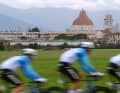 The riders also passed Pisa, among other places