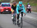 Lors de celle-ci, deux coureurs ont pris la fuite : Jan Stöckli (derrière) et Samuele Zoccarato (devant)