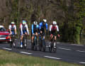 Latour was joined by five other riders shortly after his attack. Two more riders joined him in the final third of the race.