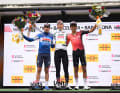 Der Slowene machte mit seinem vierten Tagessieg auch die Gesamtwertung klar. Mikel Landa und Egan Bernal belegten die Plätze zwei und drei in der Gesamtwertung.