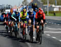 But initially a group of eight dominated the first 150 kilometres of the day.