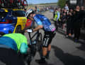 There were no crashes, but numerous riders had to contend with mechanical problems