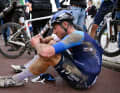 Paris-Roubaix ist eines der anspruchsvollsten Radrennen. Nadav Raisberg (Israel-Premier Tech) sind die Strapazen im Ziel anzusehen
