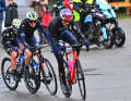 Beim Fleche Wallonne der Frauen setzen sich zunächst drei Ausreißerinnen ab: Elena Hartmann (Roland), Julie van de Velde (AG Insurance - Soudal Team) und Sara Martin (Movistar)
