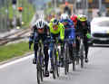 Shortly after the start of the race, a breakaway group of six...