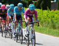The five-man Italian breakaway group.