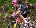 Lonely Italian: Andrea Piccolo rode alone at the front for a long time before being caught up by the peloton shortly before the finish.