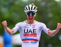 However, the Slovenian struck the next day at the first mountain top finish. He won the mountain finish at the Santuario di Oropa and thus secured his first stage win.