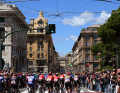 After a long neutralised phase through Genoa, an exciting race began.