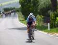 A leading group then formed, from which Julian Alaphilippe (front) and Mirco Maestri were able to break away early on