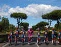 Some teams also celebrated, including UAE and Lidl-Trek (in the photo)