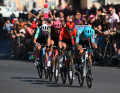 75 Kilometer vor dem Ziel nahm die Etappe dann an Fahrt auf. Vier Fahrer um Mikkel Honore setzten sich ab