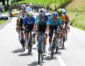 Eight riders formed the leading group of the day's stage. With them: Valentin Paret-Peintre (front)