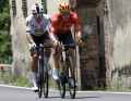 Jonas Abrahamsen (front) and Ryan Gibbons (back) joined the breakaway group shortly afterwards