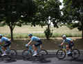 Record-breaking rider Mark Cavendish already had problems on the first climb. Protected by his team-mates, however, he made it to the finish line in time