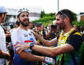 Anthony Turgis se réjouit de sa victoire d'étape.
