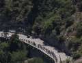 ... Le début de course a donc été agité pour tous les coureurs et le peloton s'est étiré très tôt.