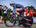 Chloe Dygert pushed the German out of third place at the last moment