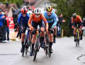 In the end, six riders crossed the finish line together...
