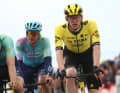 Matteo Jorgenson (Visma - Lease a Bike) rode very actively on the final climb and took over the yellow jersey from his team-mate.
