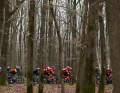 À travers les forêts françaises, le peloton a laissé les échappés s'éloigner jusqu'à trois minutes maximum.