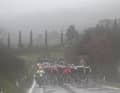 It rained for the entire 3rd stage of Tirreno-Adriatico. It was uncomfortable for the riders